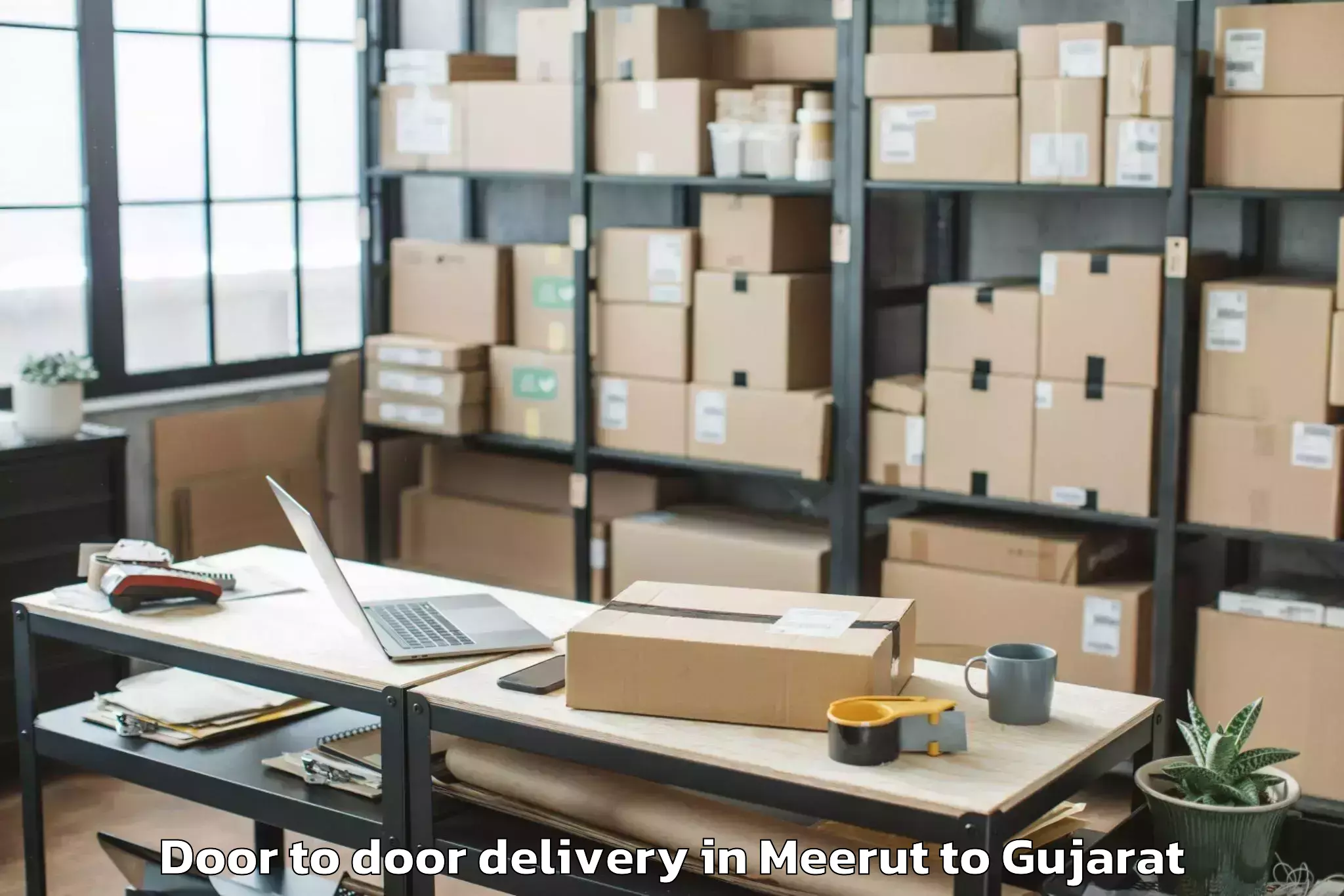 Trusted Meerut to Kamrej Door To Door Delivery